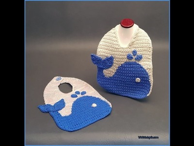 Crochet Tutorial: The Blue Whale Baby Bib