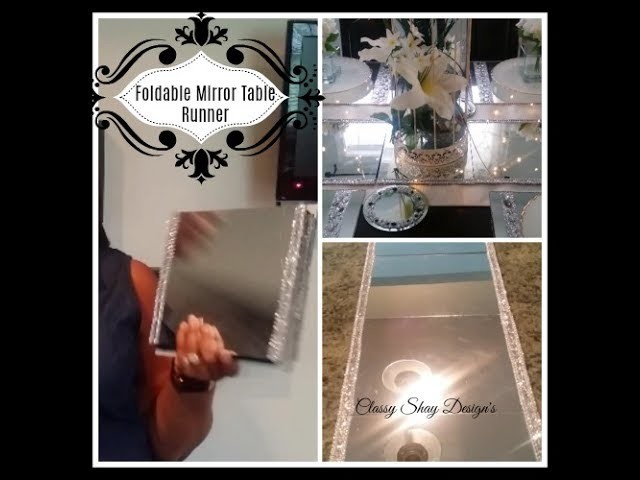 DIY: Dollar Tree - Foldable Mirror Table Runner -Home Decor