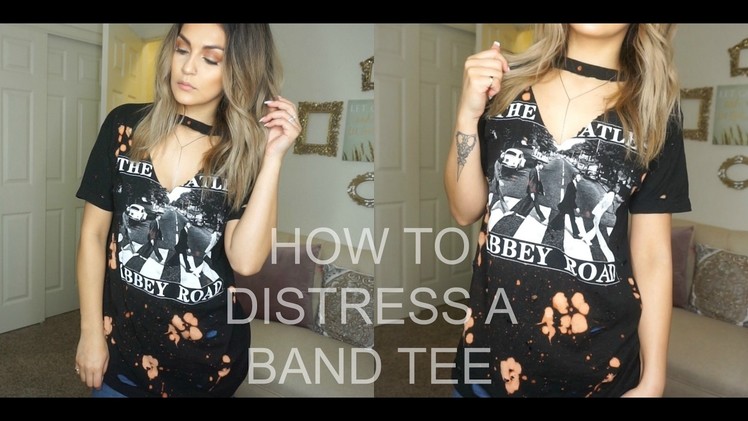 DIY| How To Distress And Bleach T-Shirts | Brenda Manalac