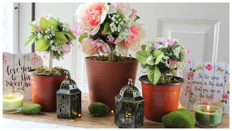 DOLLAR TREE FLORAL TOPIARY WEDDING CENTERPIECES
