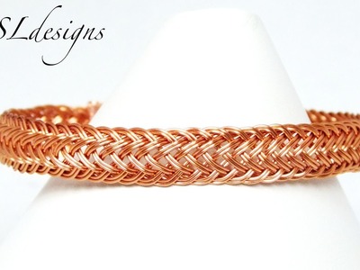 Double braided wirework bracelet