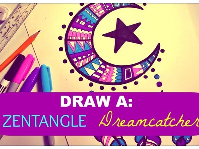 Draw A Zentangle  Moon Catcher + Color