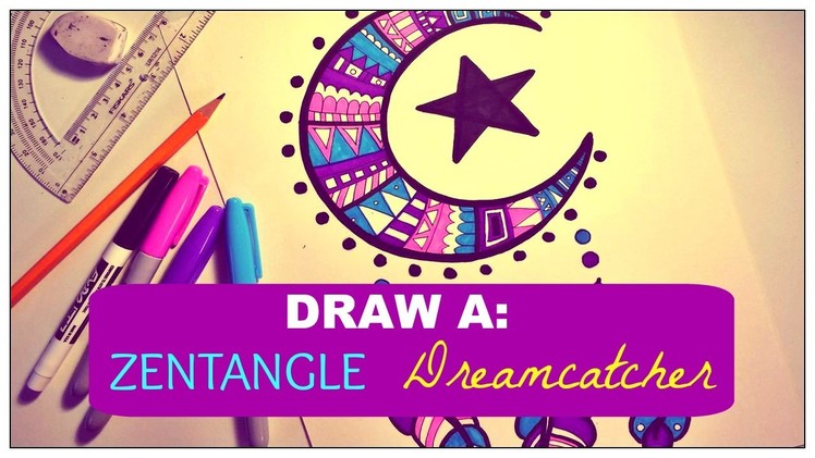Draw A Zentangle  Moon Catcher + Color