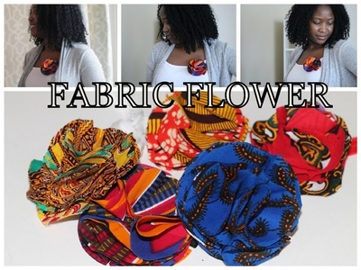 Fabric Flower - African Print Twist