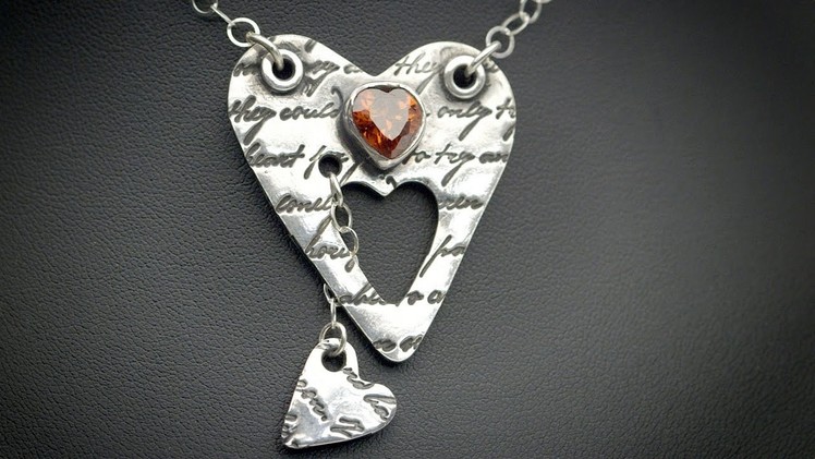 Here's My Heart Art Clay® Silver Necklace by Lisa Pavelka