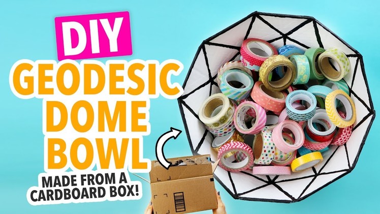 How to Make a Geodesic Dome Bowl from a Cardboard Box! - HGTV Handmade