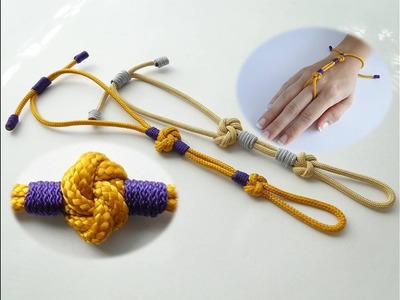 How to Make a Wrist to Ring Bracelet-Indian Bridal Haath Phool Bracelet-Paracord-Mandala Knot