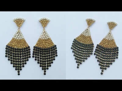 How To Make Fancy Designer Earrings. How To Make Paper Earrings. Jewelry Making. DIY