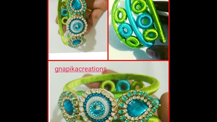 How to  make  silk thread donut bangles easy way in home