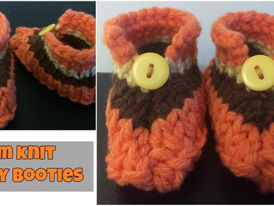 Loom Knit Baby Booties