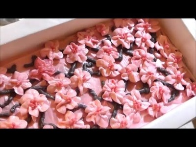 Making and Cutting Japanese Cherry Blossom Cold Process Soap