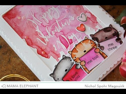 Mama Elephant Designer Series | Swashy Letters Valentine's Card