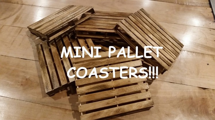 Mini Pallet Coasters Realistic look with distressed finish!!