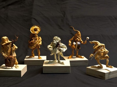 Origami Dwarf orchestra (designed by Eric Joisel) folded by me