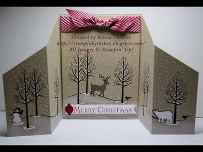 Stand Up White Christmas Card