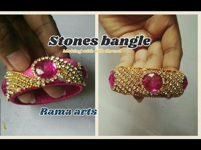 Stone bangle - How to make stone bangle | jewellery tutorials