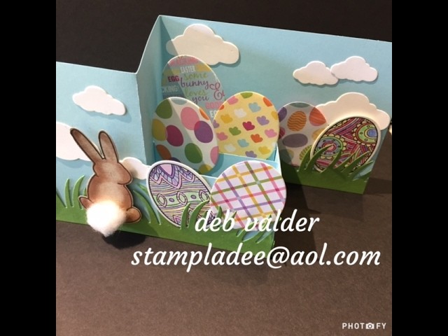 Z Fold Bunny Bum Pop Up Box Card with Deb Valder