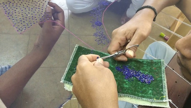 Zardosi loaded flower Embroidery video