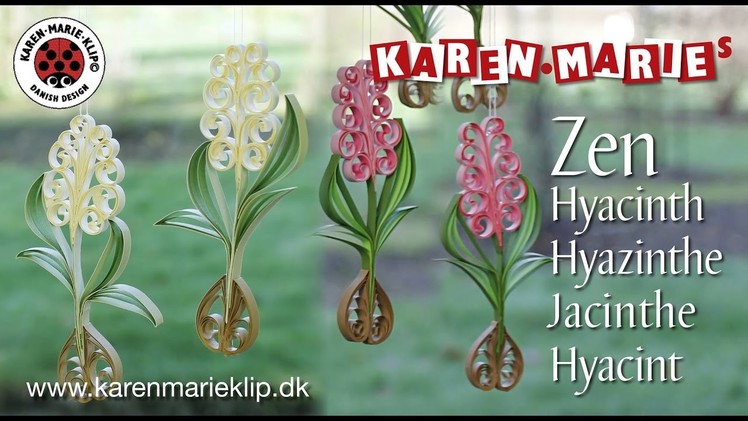 Zen Quilling Hyacinth. Hyazinthe. Jacinthe. Hyacint - Karen Marie Klip & Papir