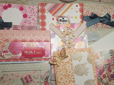 10 cards 1 kit. Crafty Ola's Card Kit of the Month May'17 '' Painted Blooms''