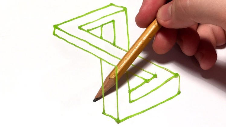 4D Drawing! Amazing Optical Illusion. Dirty Mind Trick with 3D Pen