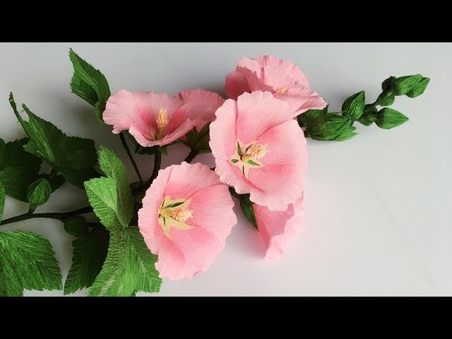 ABC TV | How To Make Hollyhock Paper Flower From Crepe Paper - Craft Tutorial
