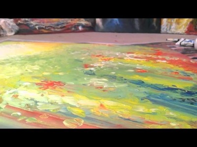 Abstract Acrylic Finger Painting: This Is When Our Hearts Collide