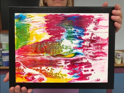 Acrylic Pour Painting: Mounting A Paper Painting On Canvas