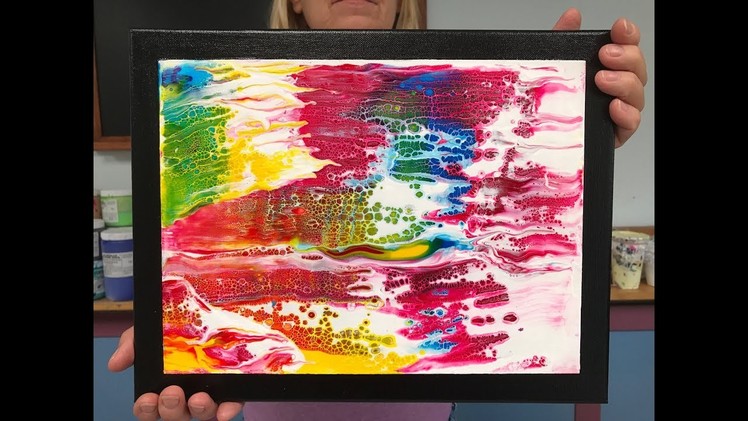 Acrylic Pour Painting: Mounting A Paper Painting On Canvas