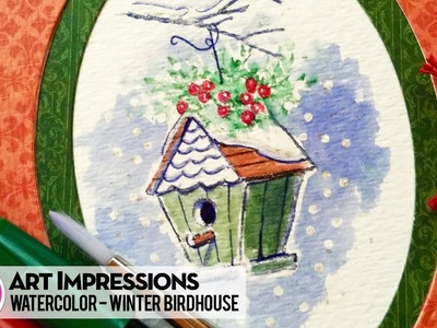 Ai Watercolor – Winter Birdhouse