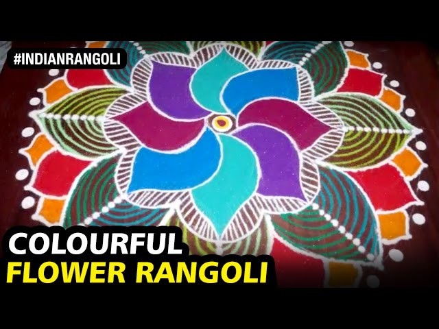 Amazing and Colourful FLOWER Rangoli at Home | Best Designs EVER! | Indian Rangoli