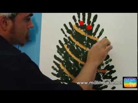 Art Lesson: Mont Marte Joe's Hand Print Christmas Tree Lesson using Acrylic Paint