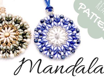 Beading Tutorial - Mandala pendant with Superduo, Bar y Miyuki