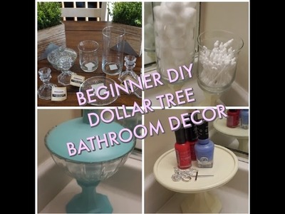Beginner DIY. .Dollar Tree Bathroom Decor!