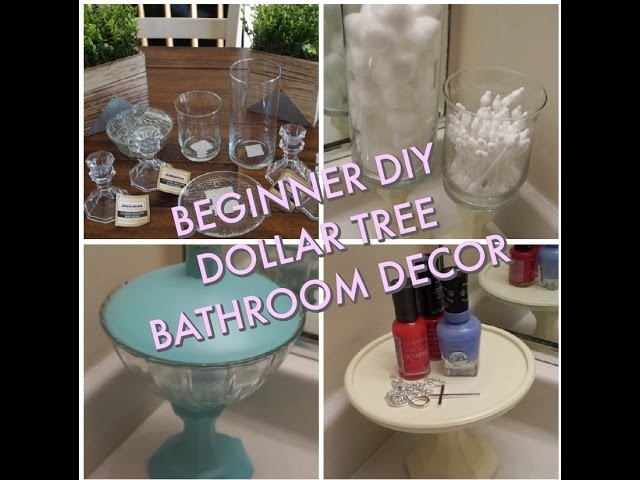 Beginner DIY. .Dollar Tree Bathroom Decor!