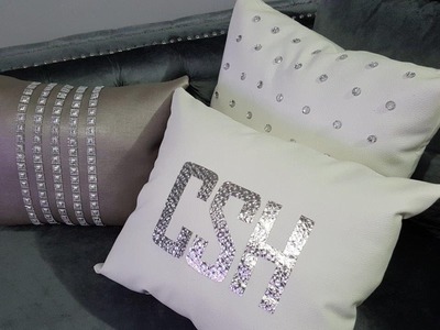 Bling Vinyl Leather Throw Pillows - Use What You Have Decorating #3