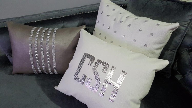 Bling Vinyl Leather Throw Pillows - Use What You Have Decorating #3