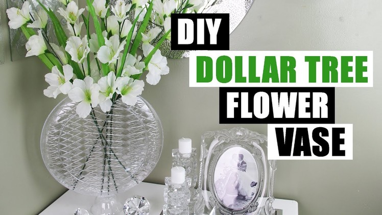 DIY DOLLAR TREE GLAM VASE Dollar Store DIY Glam Flower Vase DIY Glam Room Decor