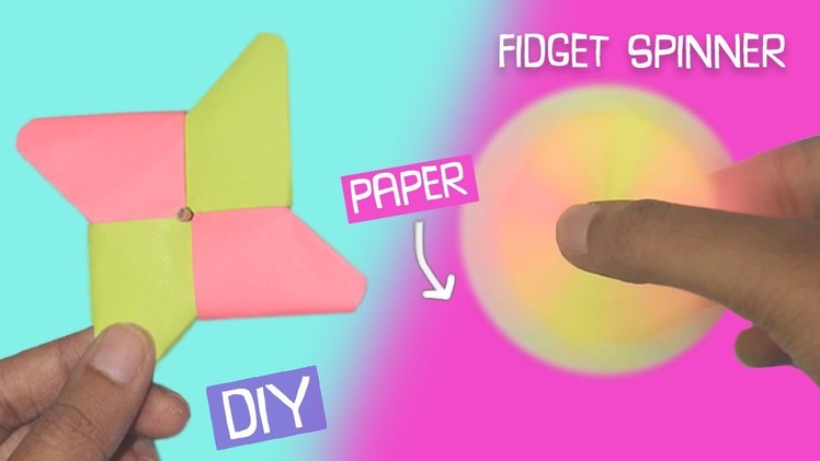DIY Fidget Spinner using only PAPER! EASY Craft | Craftosphere