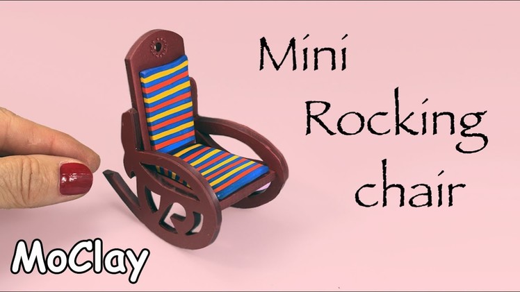 DIY Miniature Rocking Chair - Dollhouses Polymer clay tutorial