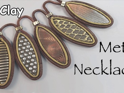 DIY Necklace with metal effects - Polymer clay tutorial