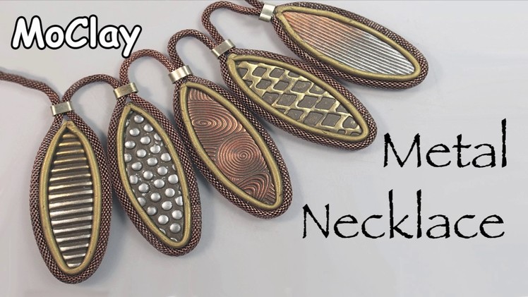 DIY Necklace with metal effects - Polymer clay tutorial