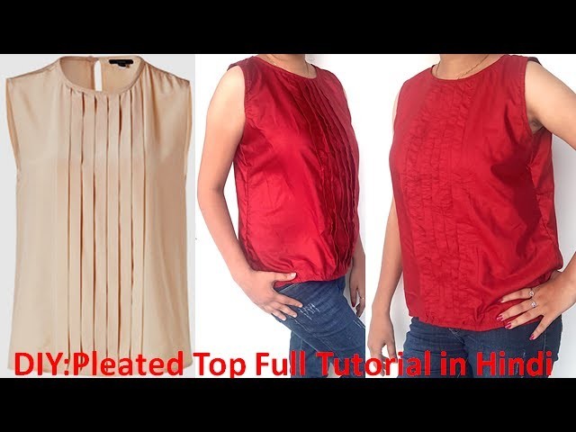 DIY Pleated Top Cutting And Stitching Full Tutorial in hindi
