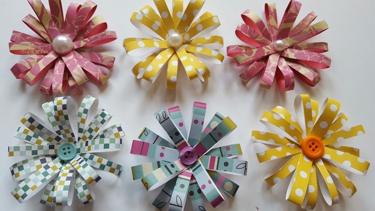 EASY DIY PAPER FLOWERS | PAPER CRAFTING | EMBELLISHMENTS