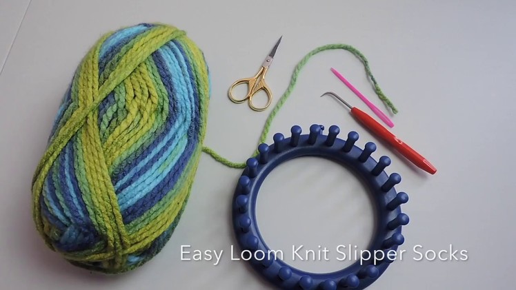 Easy Loom Knit Slipper Socks