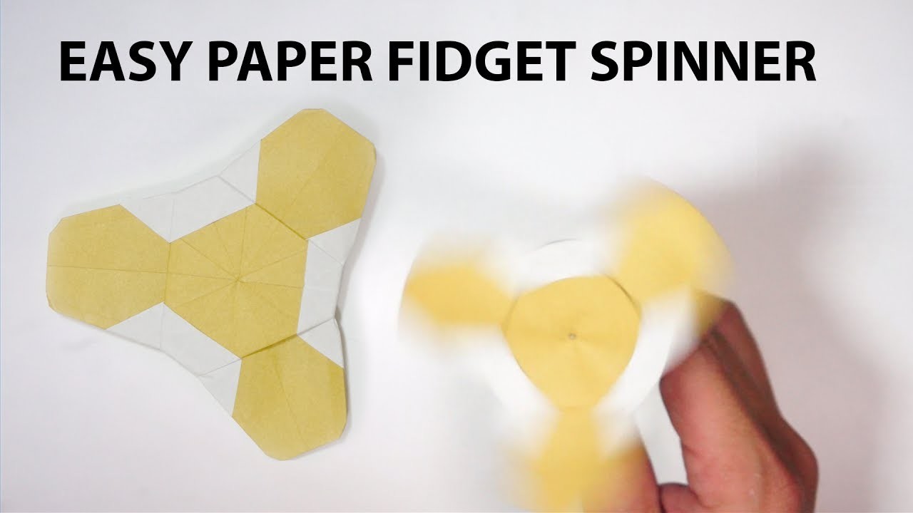 how to make a fidget spinner out of paper easy