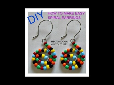 EASY SPIRAL EARRINGS, JEWELRY MAKING, HOW TO MAKE WIRE EARRINGS