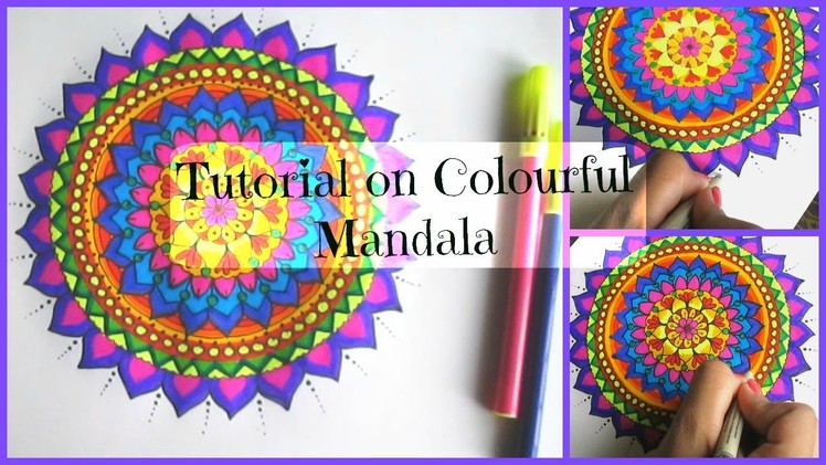 Easy Tutorial on Mandala: Using markers.!