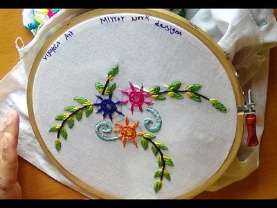 Embroidery designs - Simple and easy Mirror embroidery work designs