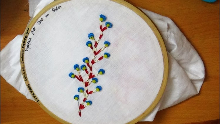Embroidery Designs  -  Simple and easy beautiful Cast on stitch design